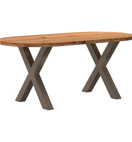 Esstisch Hellbraun 180x90x74 cm Massivholz Eiche Oval