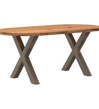 Esstisch Hellbraun 180x90x74 cm Massivholz Eiche Oval