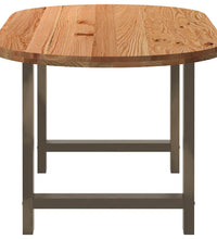 Esstisch Hellbraun 180x90x74 cm Massivholz Eiche Oval
