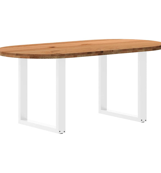 Esstisch Hellbraun 180x90x74 cm Massivholz Eiche Oval