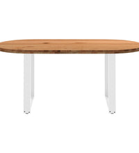 Esstisch Hellbraun 180x90x74 cm Massivholz Eiche Oval