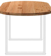 Esstisch Hellbraun 180x90x74 cm Massivholz Eiche Oval