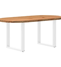 Esstisch Hellbraun 180x90x74 cm Massivholz Eiche Oval