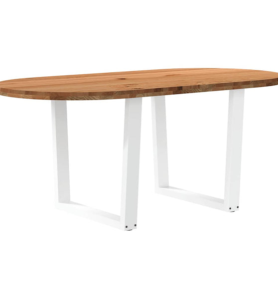 Esstisch Hellbraun 180x90x74 cm Massivholz Eiche Oval