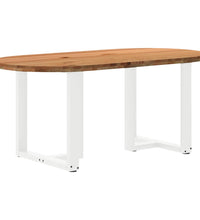 Esstisch Hellbraun 180x90x74 cm Massivholz Eiche Oval