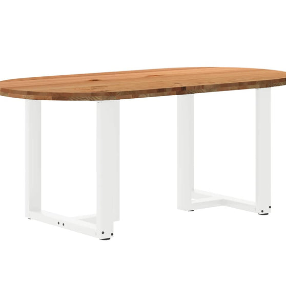 Esstisch Hellbraun 180x90x74 cm Massivholz Eiche Oval