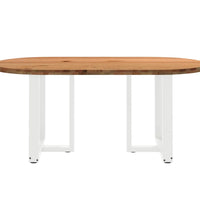 Esstisch Hellbraun 180x90x74 cm Massivholz Eiche Oval