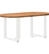 Esstisch Hellbraun 180x90x74 cm Massivholz Eiche Oval