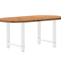 Esstisch Hellbraun 180x90x74 cm Massivholz Eiche Oval