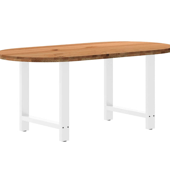 Esstisch Hellbraun 180x90x74 cm Massivholz Eiche Oval