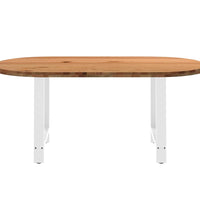 Esstisch Hellbraun 180x90x74 cm Massivholz Eiche Oval