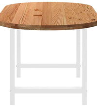 Esstisch Hellbraun 180x90x74 cm Massivholz Eiche Oval