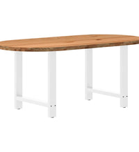 Esstisch Hellbraun 180x90x74 cm Massivholz Eiche Oval