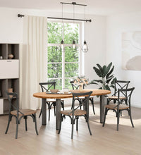 Esstisch Hellbraun 200x100x74 cm Massivholz Eiche Oval