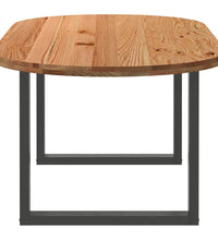 Esstisch Hellbraun 200x100x74 cm Massivholz Eiche Oval