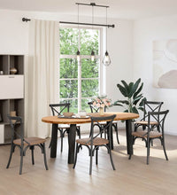 Esstisch Hellbraun 200x100x74 cm Massivholz Eiche Oval