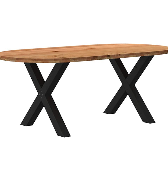 Esstisch Hellbraun 200x100x74 cm Massivholz Eiche Oval