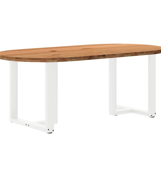 Esstisch Hellbraun 200x100x74 cm Massivholz Eiche Oval