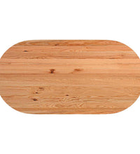 Esstisch Hellbraun 200x100x74 cm Massivholz Eiche Oval