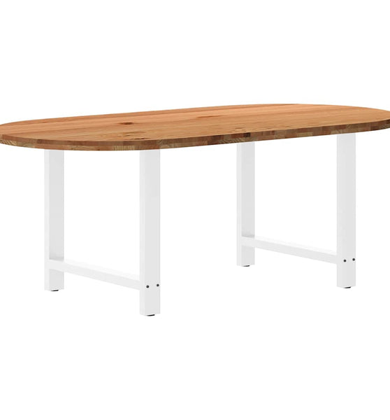 Esstisch Hellbraun 200x100x74 cm Massivholz Eiche Oval