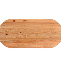 Esstisch Hellbraun 220x100x74 cm Massivholz Eiche Oval