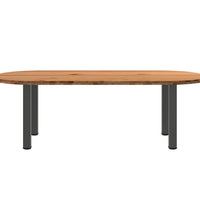 Esstisch Hellbraun 240x100x74 cm Massivholz Eiche Oval