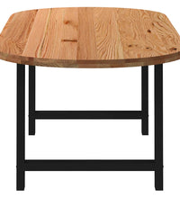 Esstisch Hellbraun 240x100x74 cm Massivholz Eiche Oval