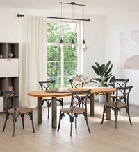 Esstisch Hellbraun 240x100x74 cm Massivholz Eiche Oval