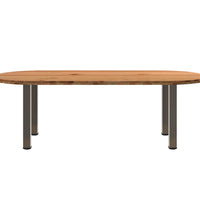 Esstisch Hellbraun 240x100x74 cm Massivholz Eiche Oval