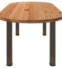 Esstisch Hellbraun 240x100x74 cm Massivholz Eiche Oval