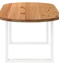 Esstisch Hellbraun 240x100x74 cm Massivholz Eiche Oval