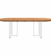 Esstisch Hellbraun 240x100x74 cm Massivholz Eiche Oval