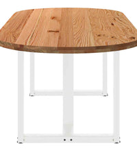 Esstisch Hellbraun 240x100x74 cm Massivholz Eiche Oval