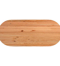 Esstisch Hellbraun 240x100x74 cm Massivholz Eiche Oval