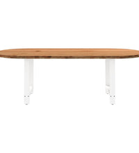 Esstisch Hellbraun 240x100x74 cm Massivholz Eiche Oval