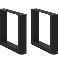 Couchtischbeine U-Form 2 Stk. Schwarz 40x(30-31) cm Stahl