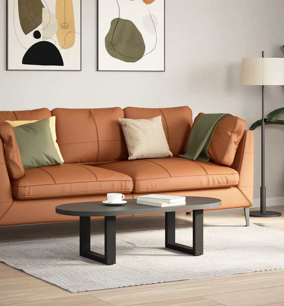 Couchtischbeine U-Form 2 Stk. Schwarz 40x(30-31) cm Stahl