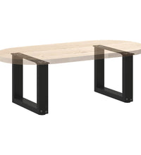Couchtischbeine U-Form 2 Stk. Schwarz 40x(30-31) cm Stahl