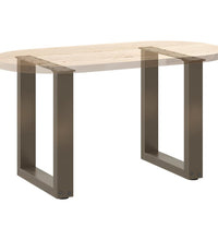 Couchtischbeine U-Form 2 Stk. Naturstahl 28x(42-43) cm Stahl
