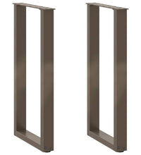 Couchtischbeine U-Form 2 Stk. Naturstahl 38x(72-73) cm Stahl