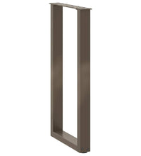 Couchtischbeine U-Form 2 Stk. Naturstahl 38x(72-73) cm Stahl