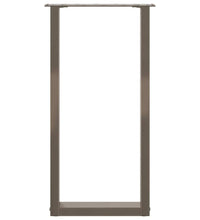 Couchtischbeine U-Form 2 Stk. Naturstahl 38x(72-73) cm Stahl
