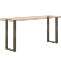 Couchtischbeine U-Form 2 Stk. Naturstahl 38x(72-73) cm Stahl