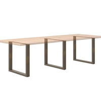 Couchtischbeine U-Form 3 Stk. Naturstahl 90x(72-73) cm Stahl
