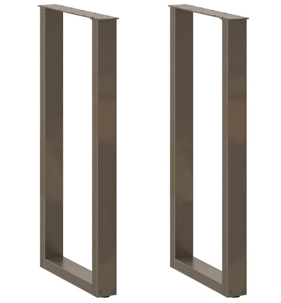 Couchtischbeine U-Form 2 Stk. Naturstahl 40x(100-101) cm Stahl