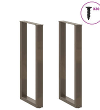 Couchtischbeine U-Form 2 Stk. Naturstahl 40x(100-101) cm Stahl