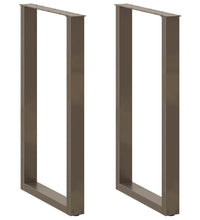 Couchtischbeine U-Form 2 Stk. Naturstahl 60x(100-101) cm Stahl