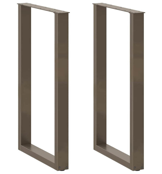Couchtischbeine U-Form 2 Stk. Naturstahl 60x(100-101) cm Stahl