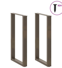Couchtischbeine U-Form 2 Stk. Naturstahl 60x(100-101) cm Stahl