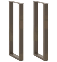 Couchtischbeine U-Form 2 Stk. Naturstahl 40x(110-111) cm Stahl